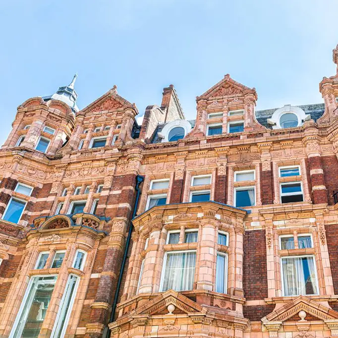 Period terracotta and mansard architecture in Mayfair and Grosvenor Square W1